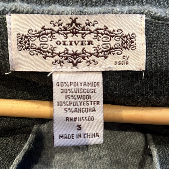 OLIVER Gray Wool Blend Duster Size Small - Picture 5 of 5